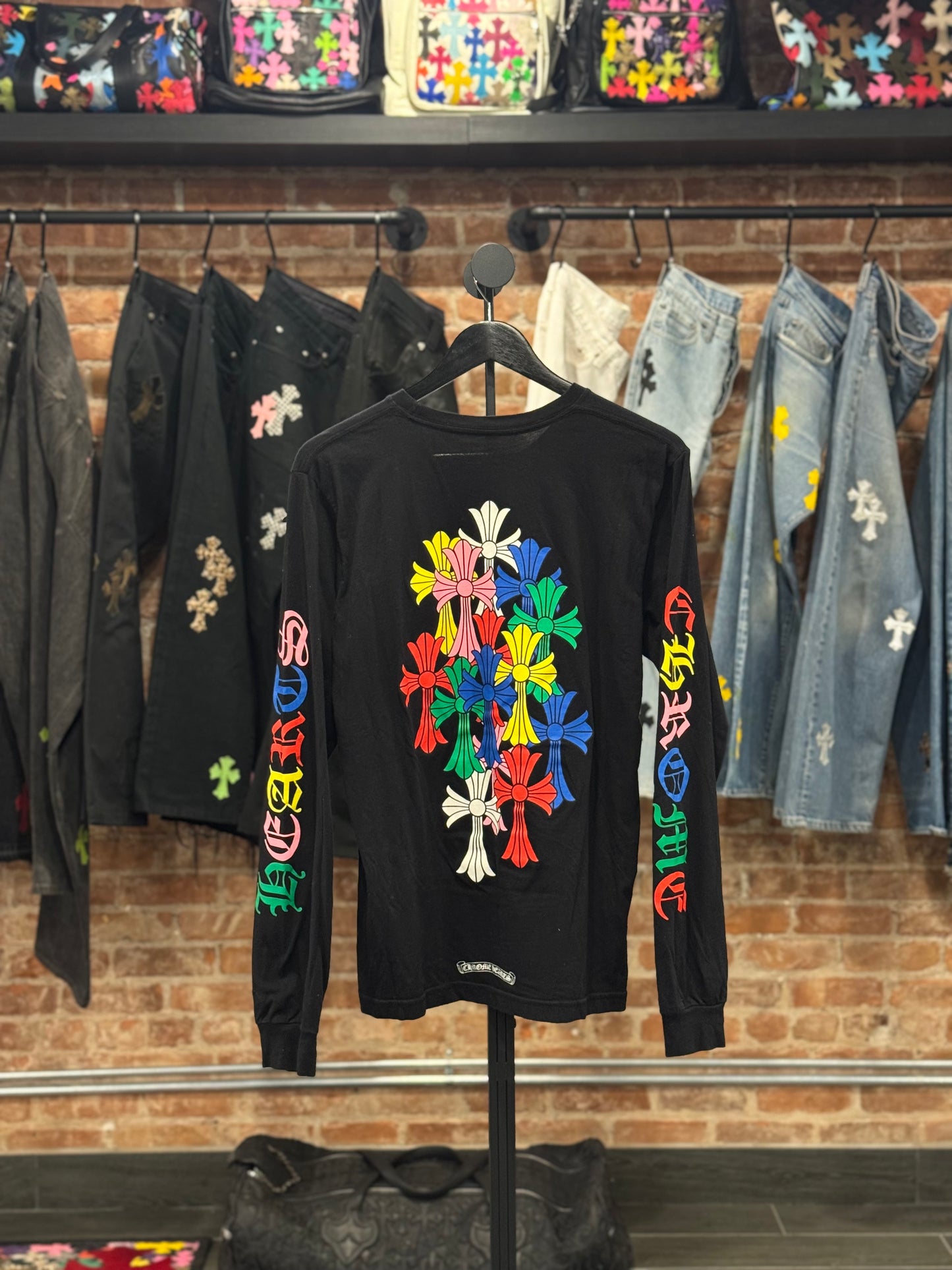 Chrome Hearts Multi Color Cross Longsleeve T-shirt