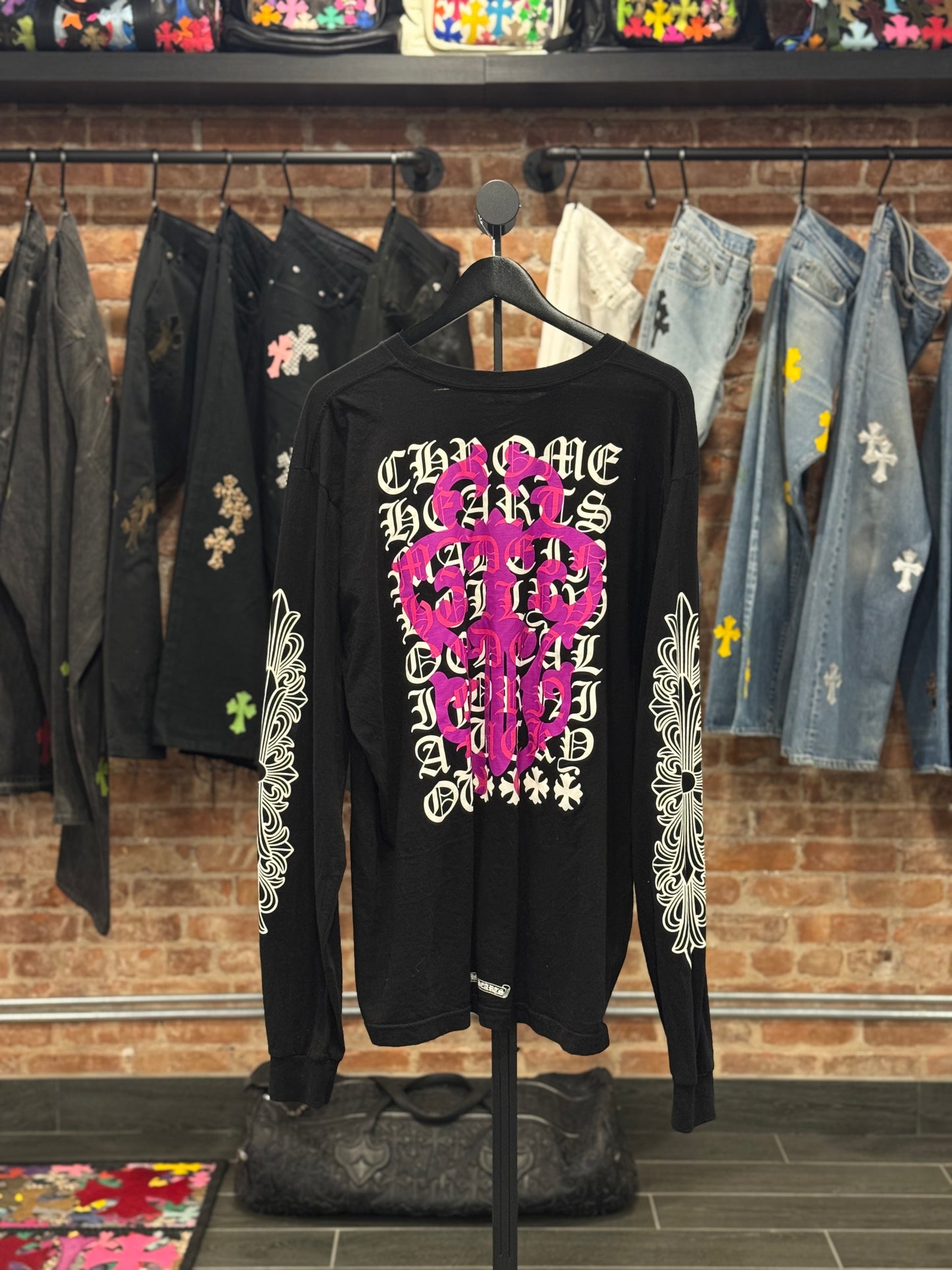 Chrome Hearts Eye Chart Dagger Longsleeve T-shirt