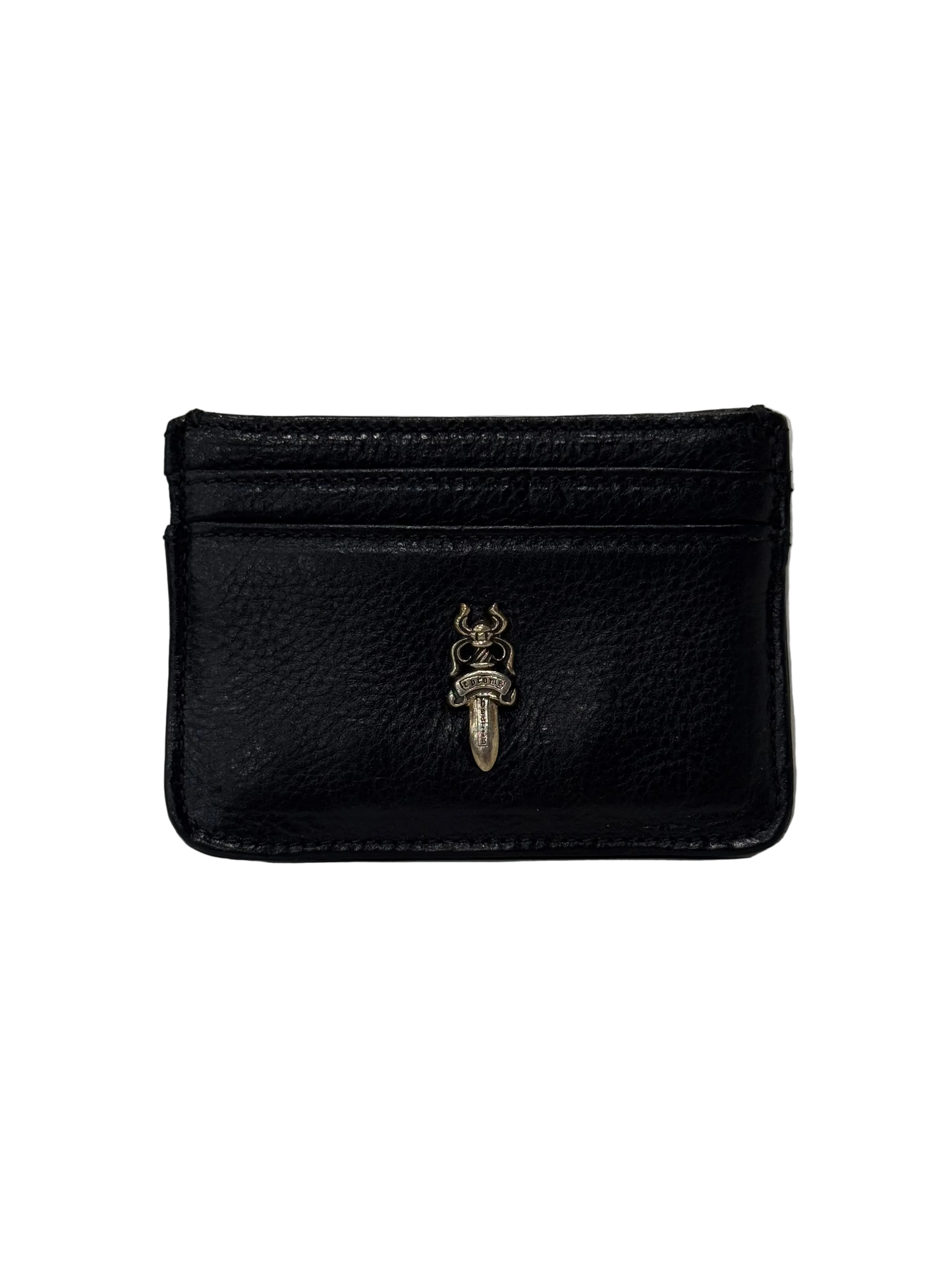 Chrome Hearts Silver Dagger Leather Card Holder
