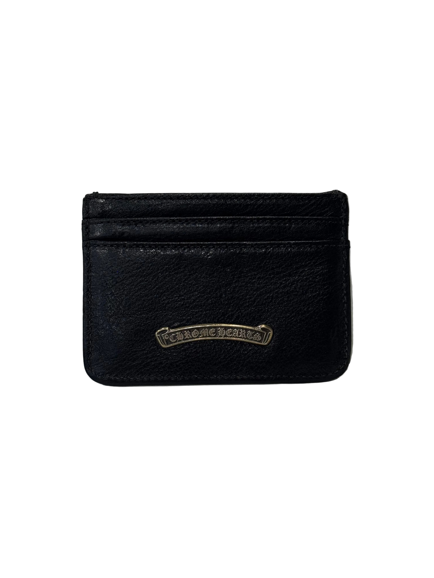 Chrome Hearts Silver Dagger Leather Card Holder