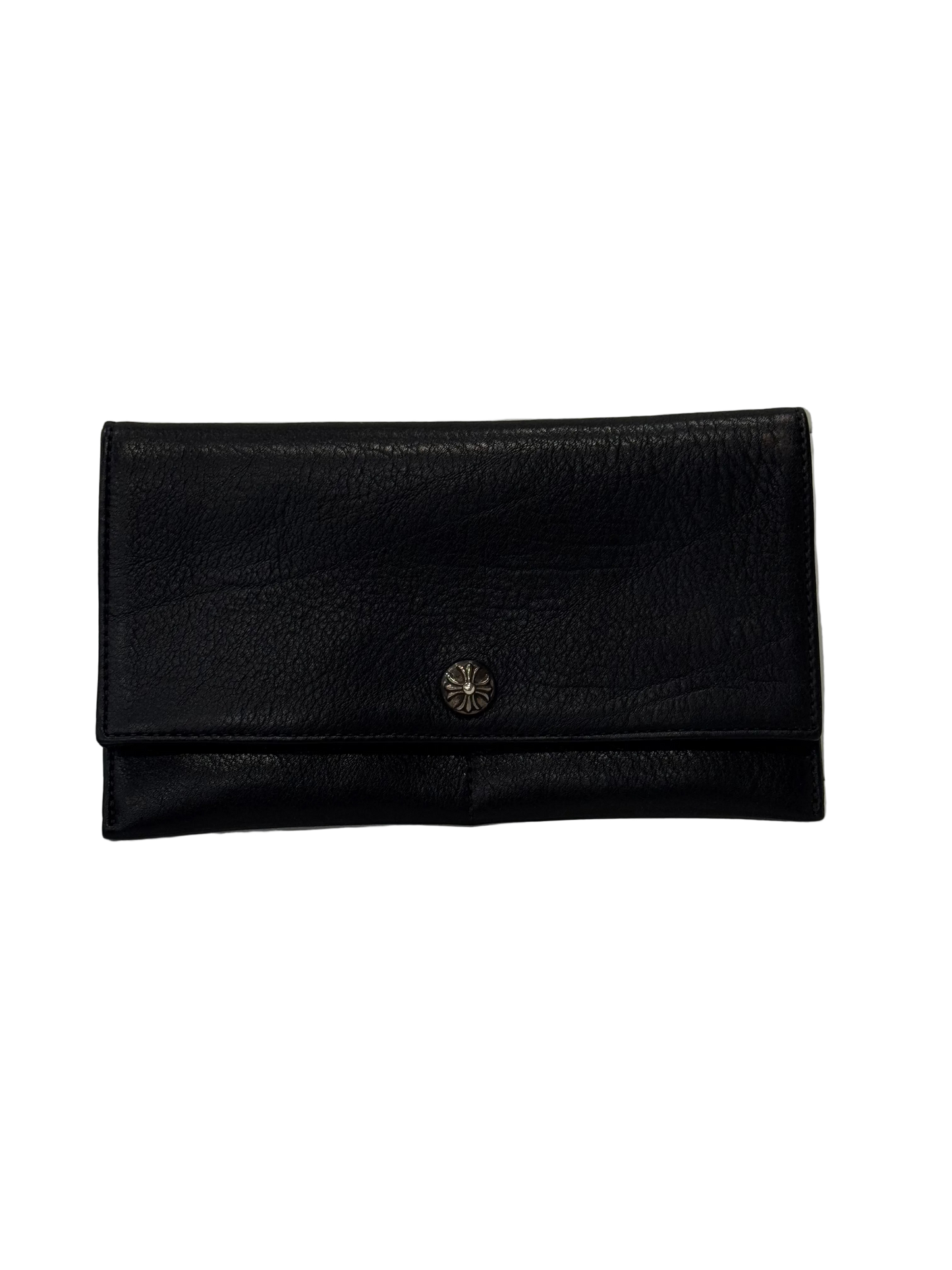 Chrome Hearts Cross Button Leather Long Wallet