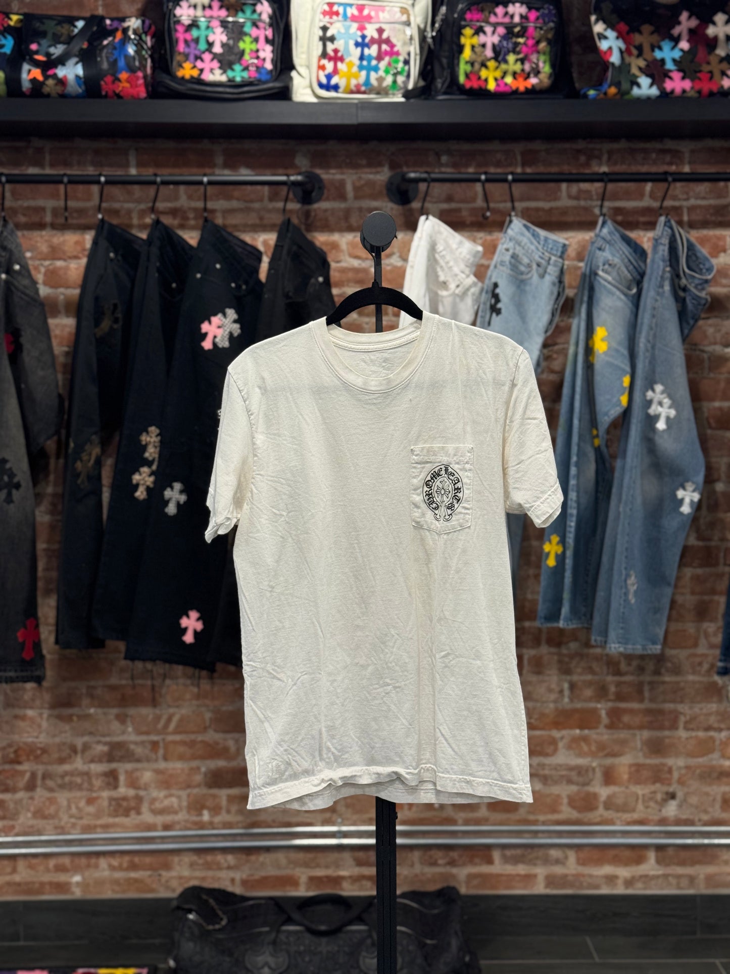 Chrome Hearts White Los Angeles Exclusive Horseshoe T-shirt