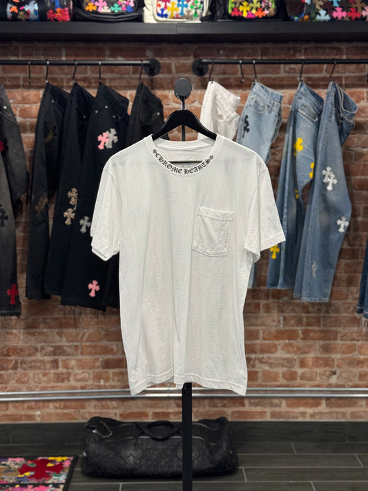 Chrome Hearts White Neck Logo T-shirt