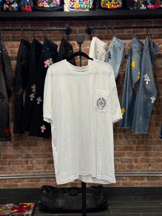 Chrome Hearts White Miami Exclusive Horseshoe T-shirt