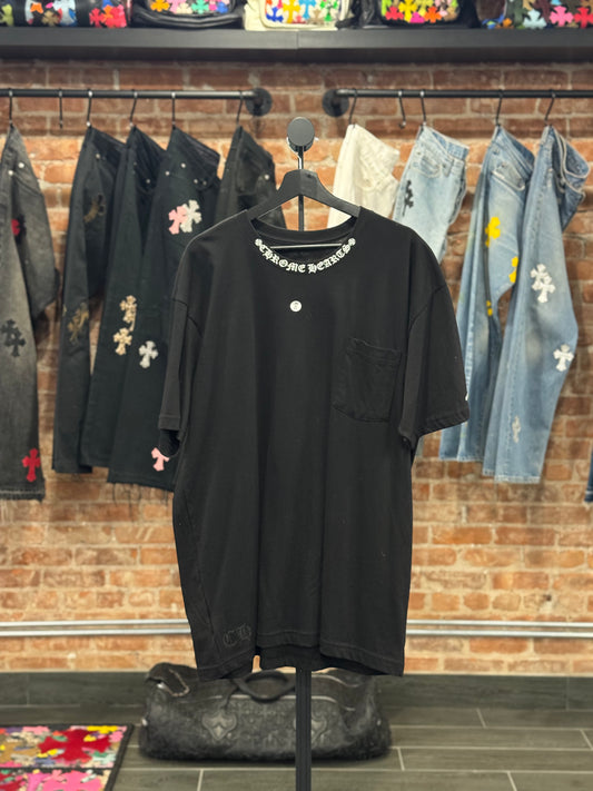 Chrome Hearts Black Neck Logo T-shirt