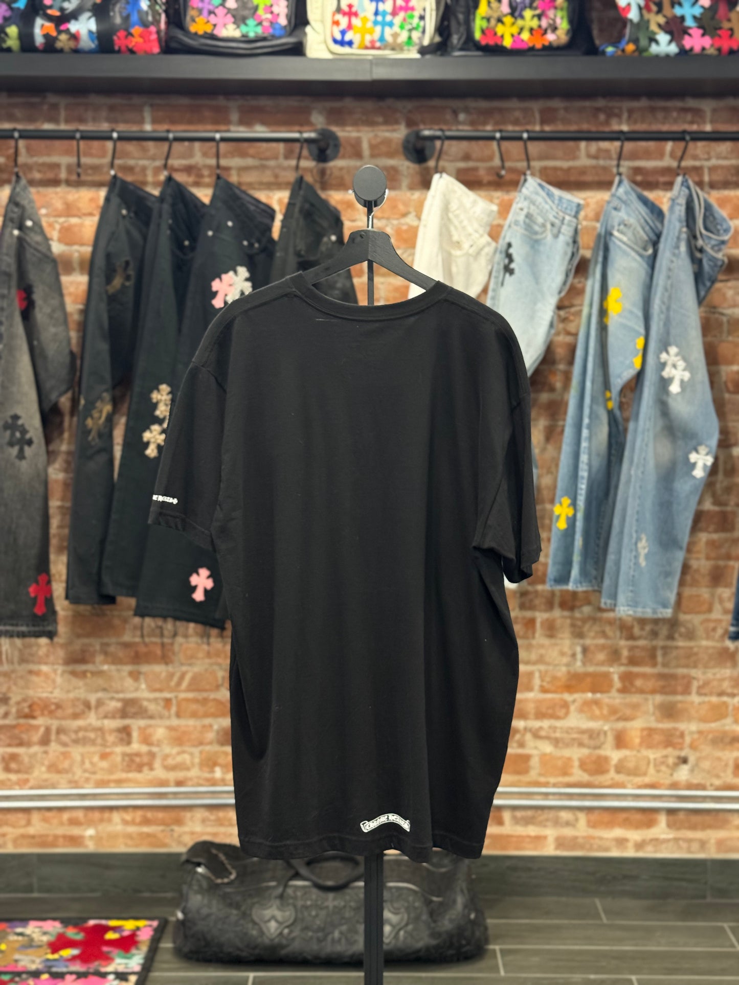 Chrome Hearts Black Neck Logo T-shirt