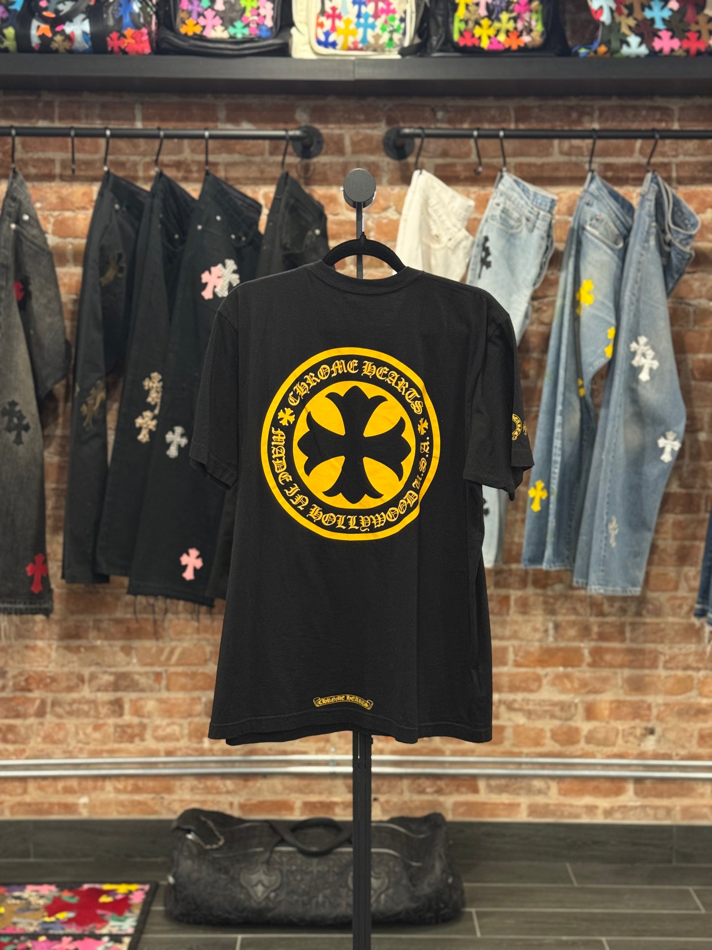 Chrome Hearts Gold Plus Cross T-shirt