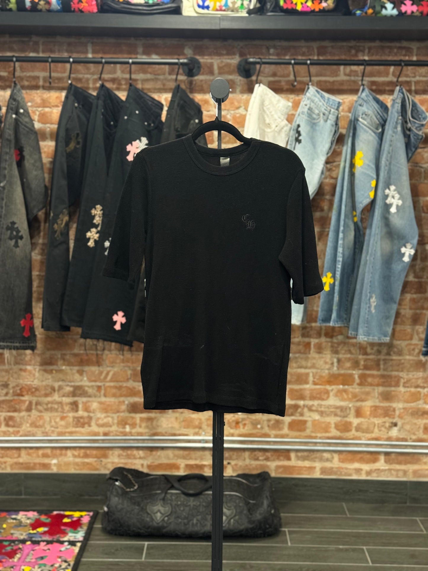 Chrome Hearts CH Logo Embroidered Waffle T-shirt