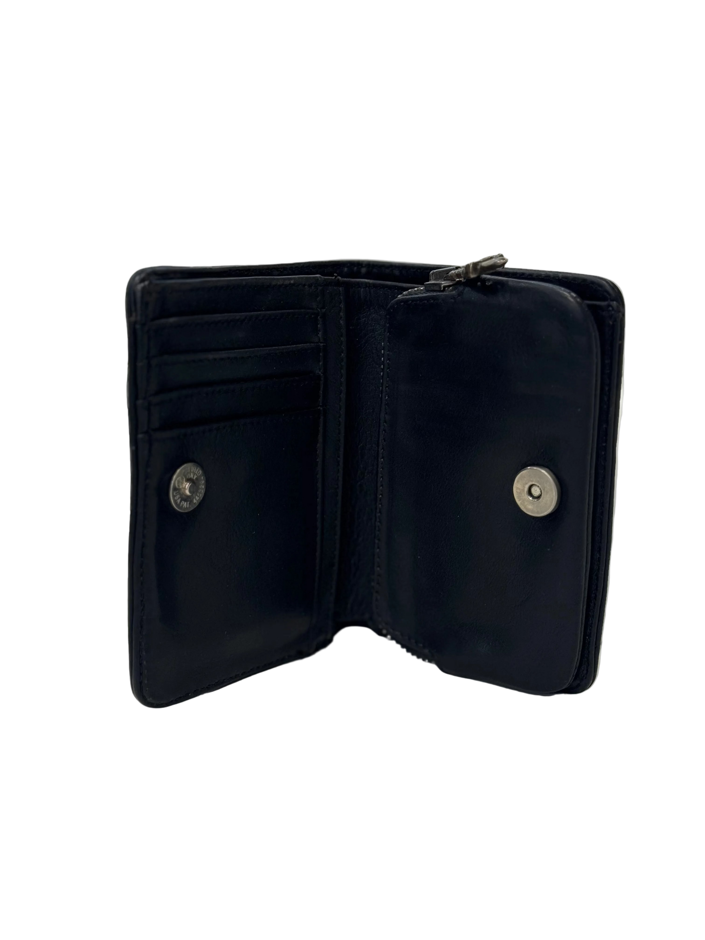 Chrome Hearts Zipper Leather Wallet