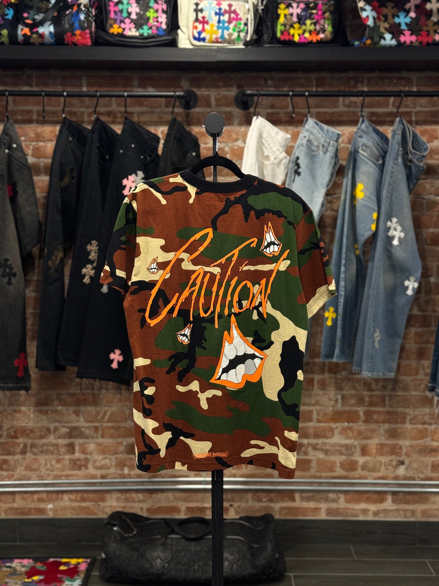 Chrome Hearts Matty Boy Camo Caution T-shirt