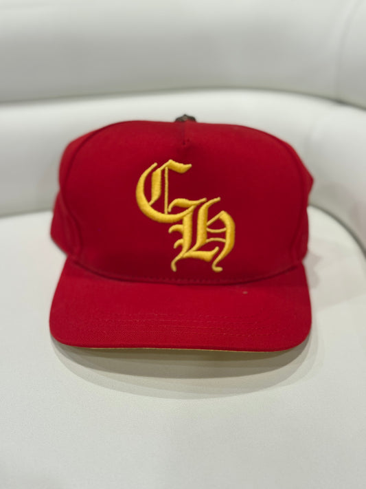 Chrome Hearts Red/Yellow CH Baseball Hat