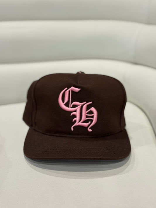 Chrome Hearts Brown/Pink CH Baseball Hat
