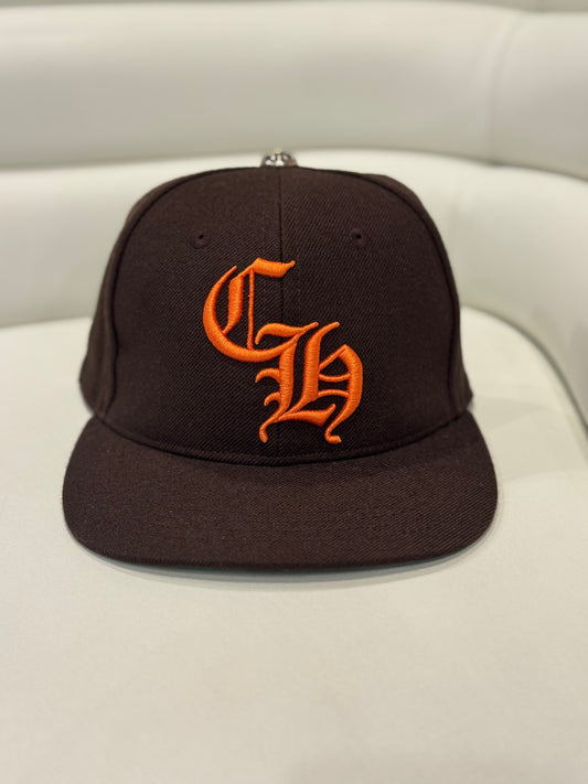 Chrome Hearts Brown/Orange CH Baseball Hat