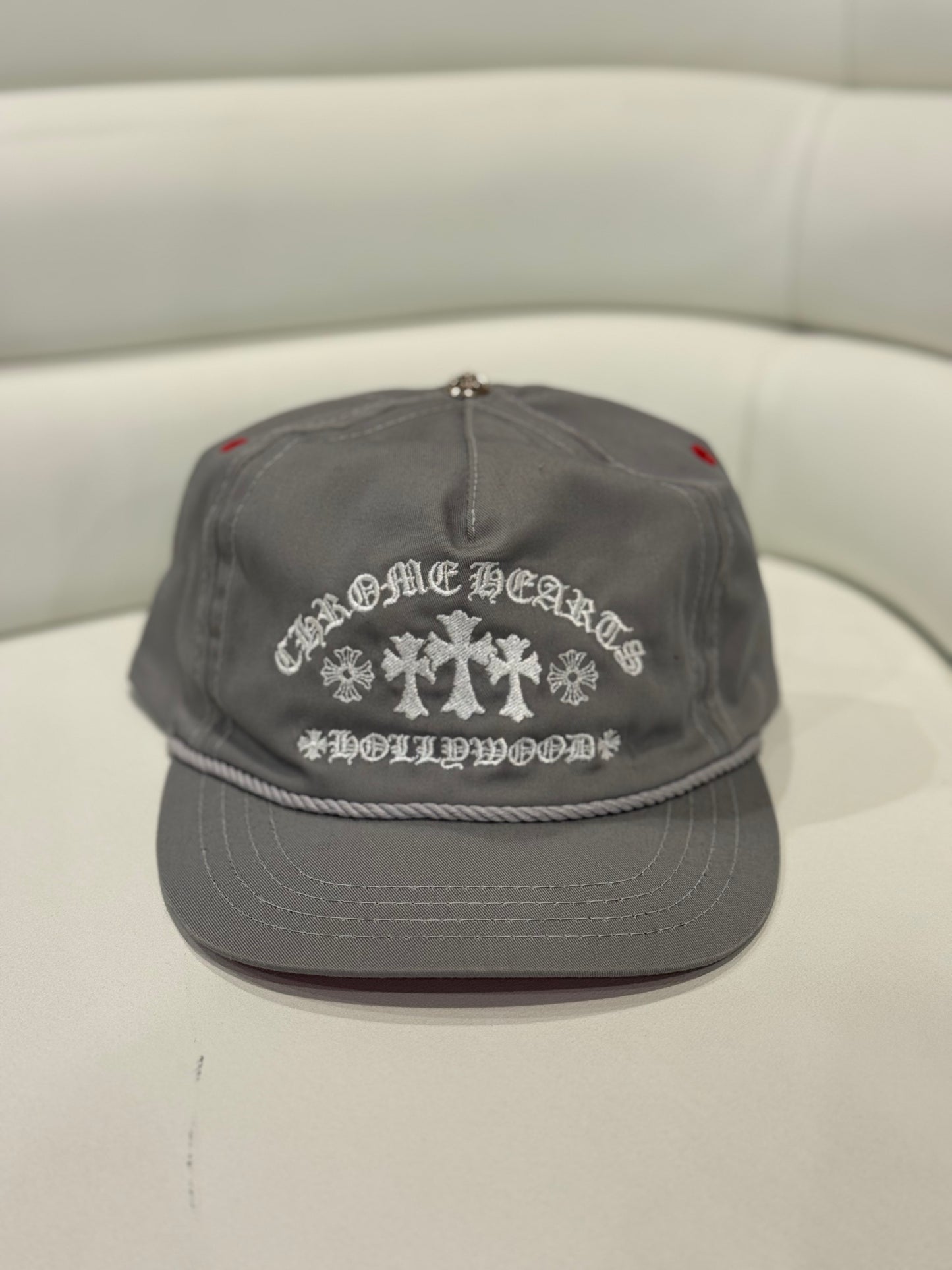 Chrome Hearts Grey Hollywood Triple Cross Hat