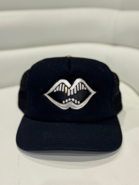Chrome Hearts Matty Boy Silver Chomper Trucker Hat