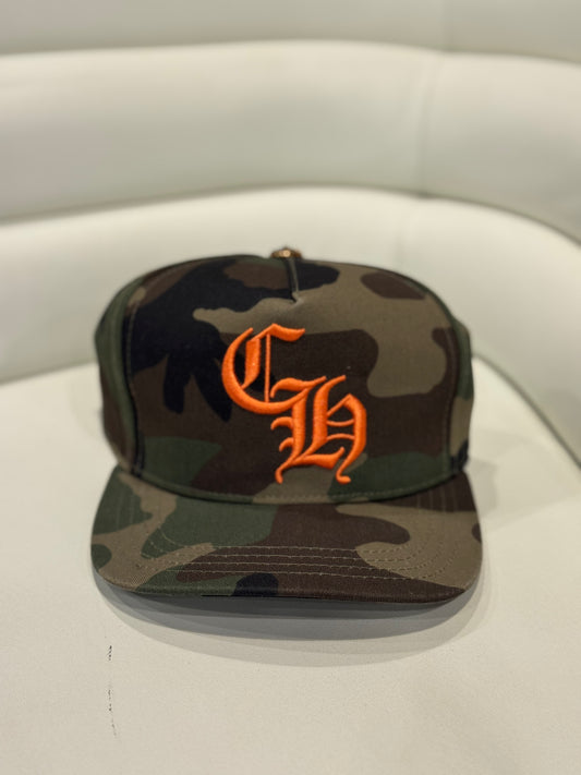 Chrome Hearts Camo/Orange CH Baseball Hat