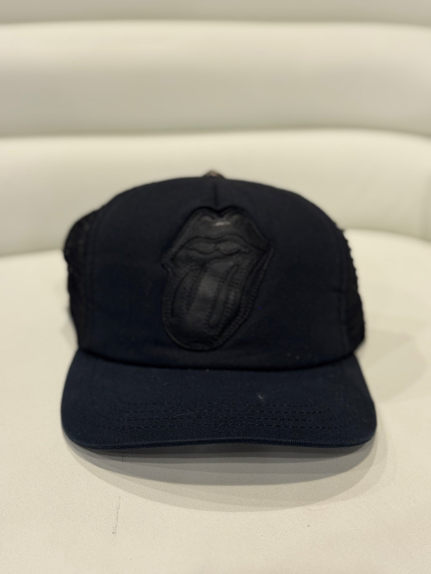 Chrome Hearts Black Rolling Stones Trucker Hat