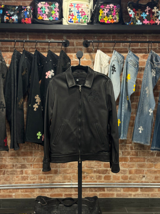($21,000) Chrome Hearts Triple Cross Leather Jacket