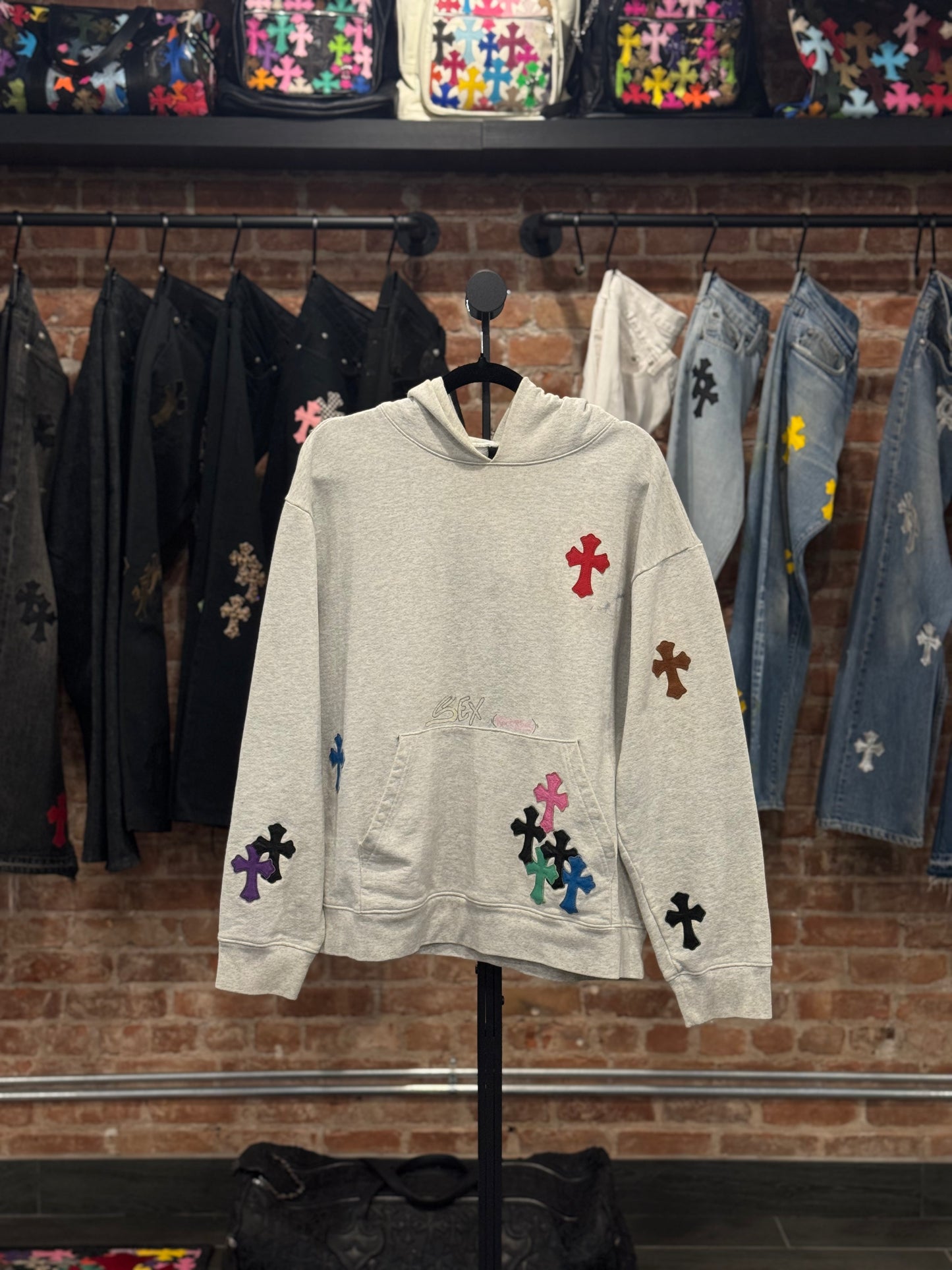 ($39,900) Chrome Hearts Matty Boy Multi Cross Patch Hoodie One of One