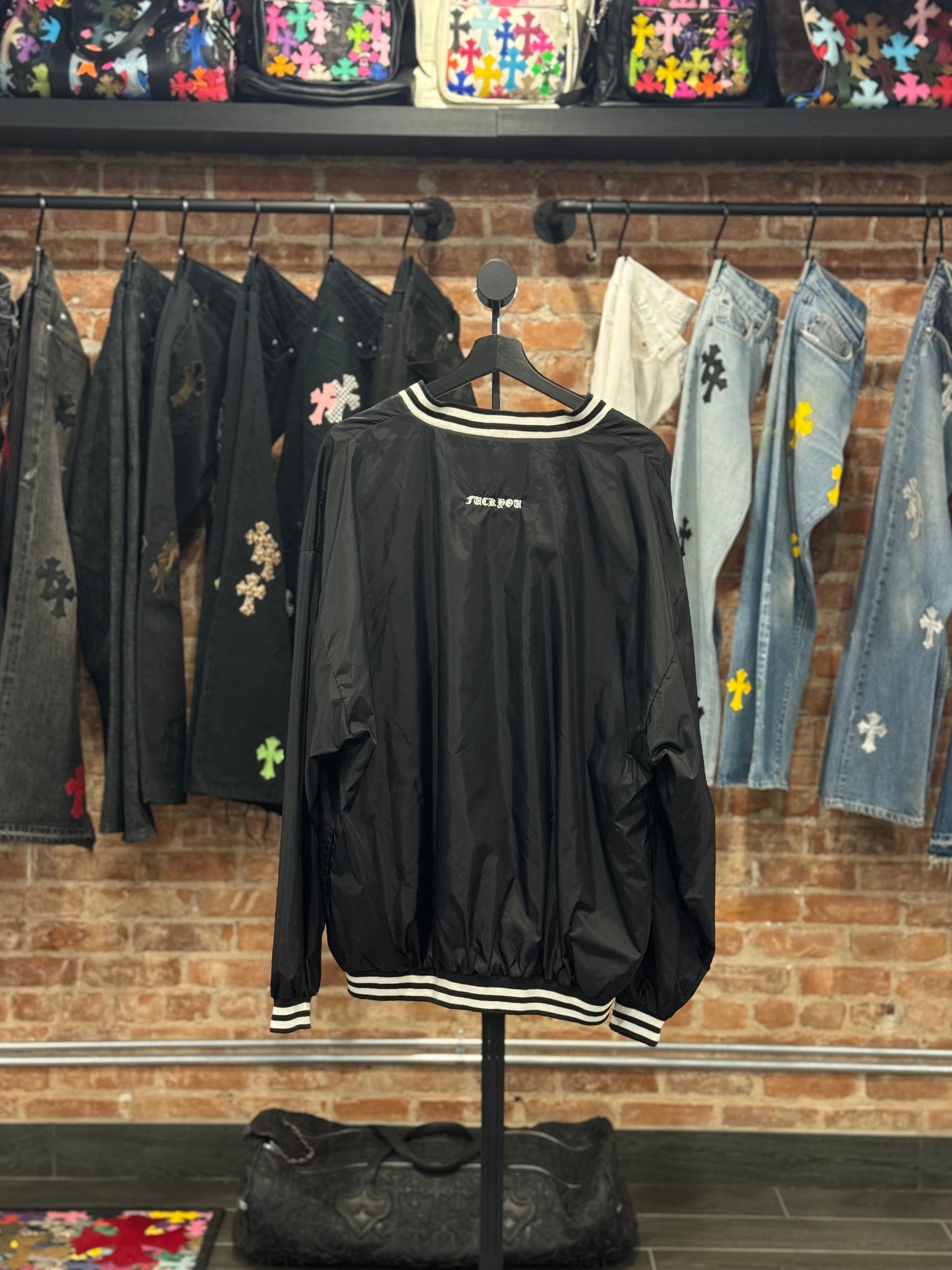 Chrome Hearts Vertical Logo Pullover Jacket