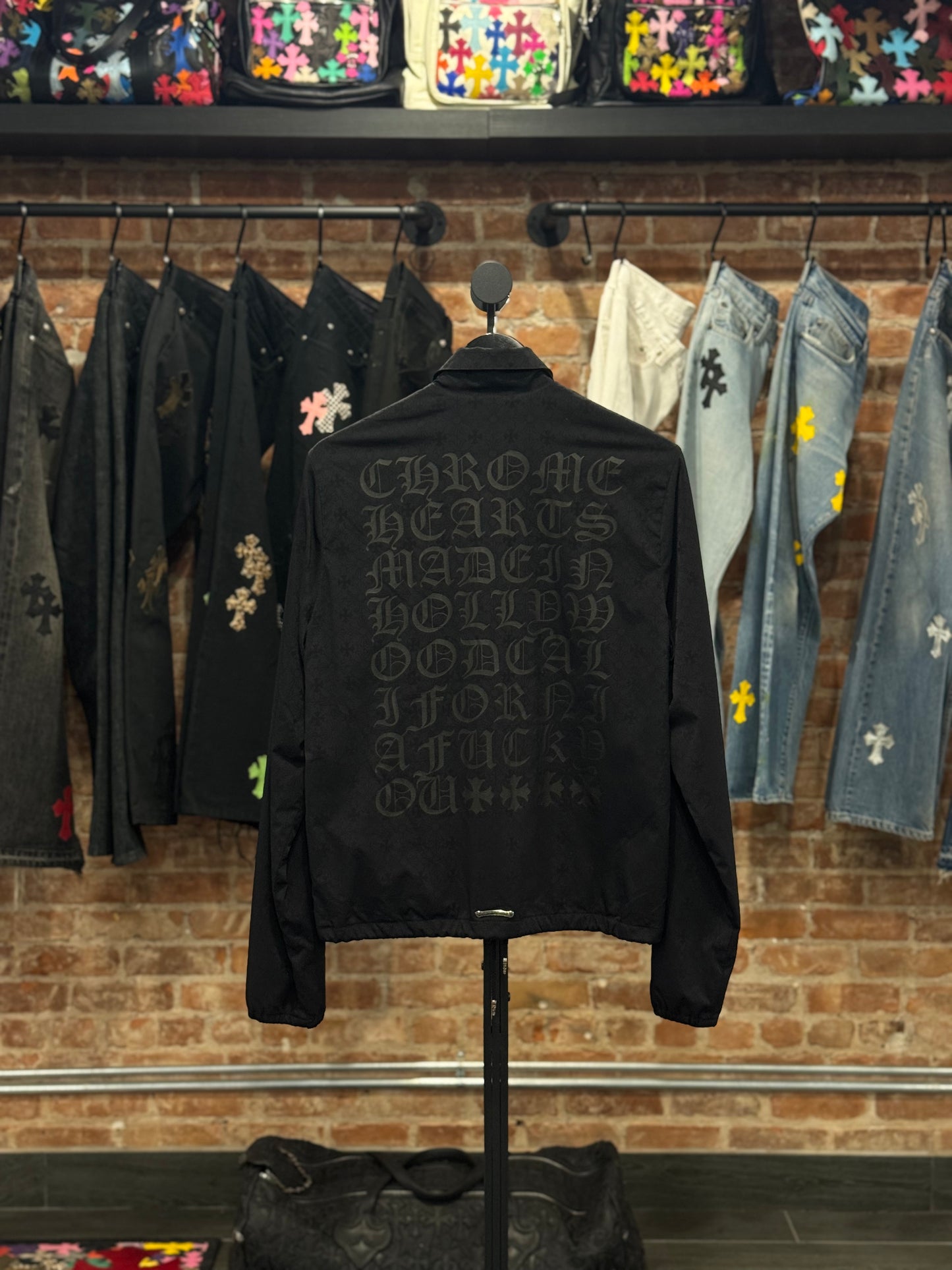 Chrome Hearts Nylon Eye Chart Coach Jacket