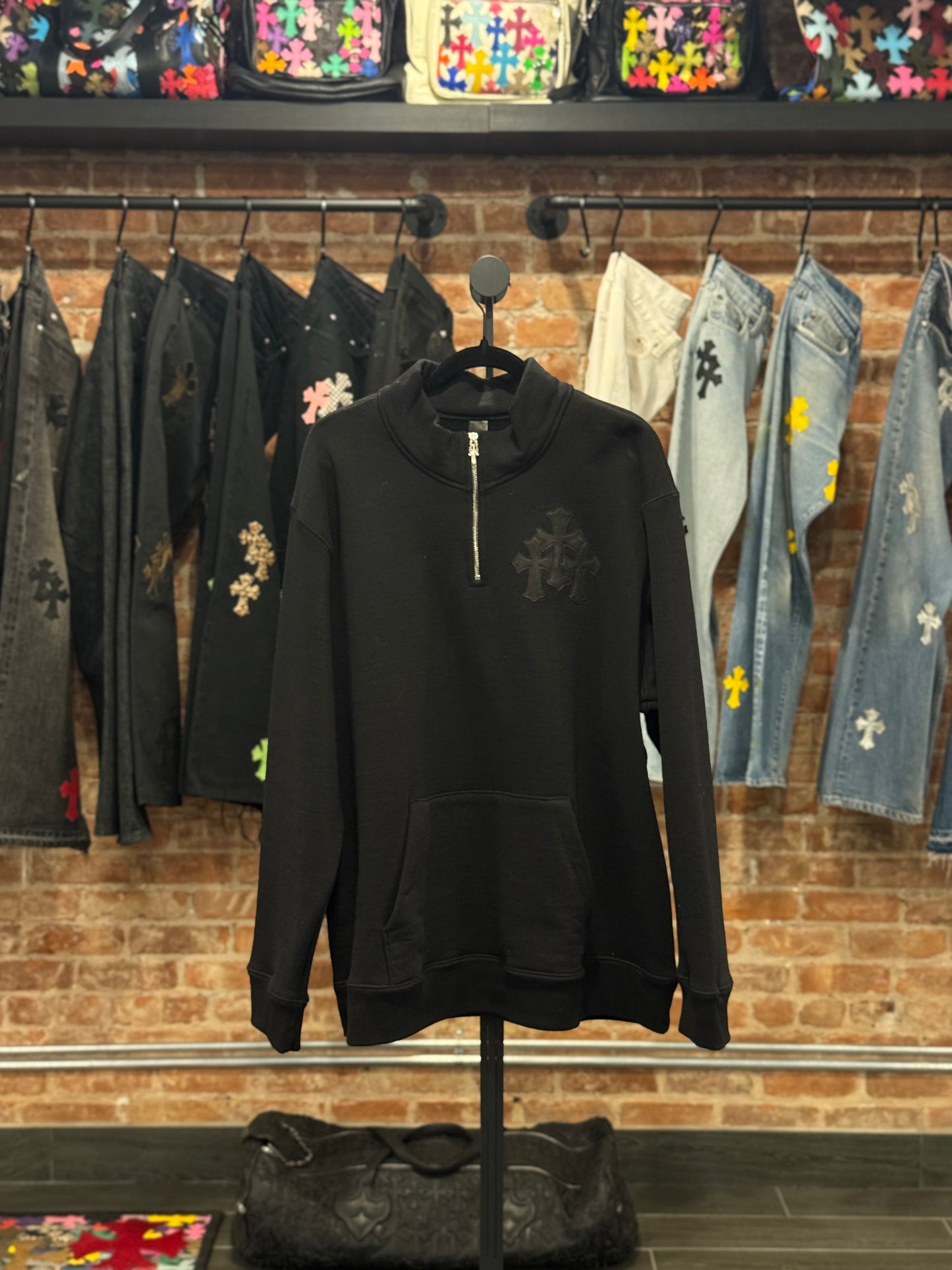 Chrome Hearts Triple Cross Patch Quarter Zip