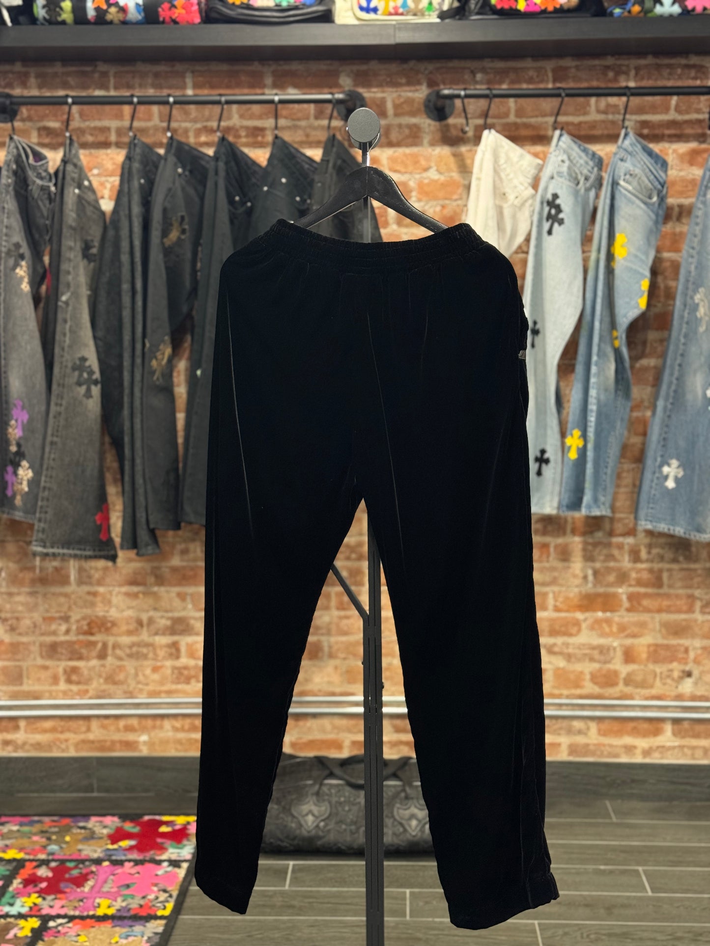 Chrome Hearts Velour Embroidered Track Pants