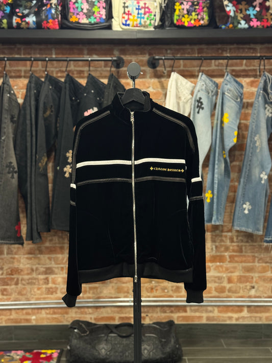 Chrome Hearts Velour Embroidered Track Jacket