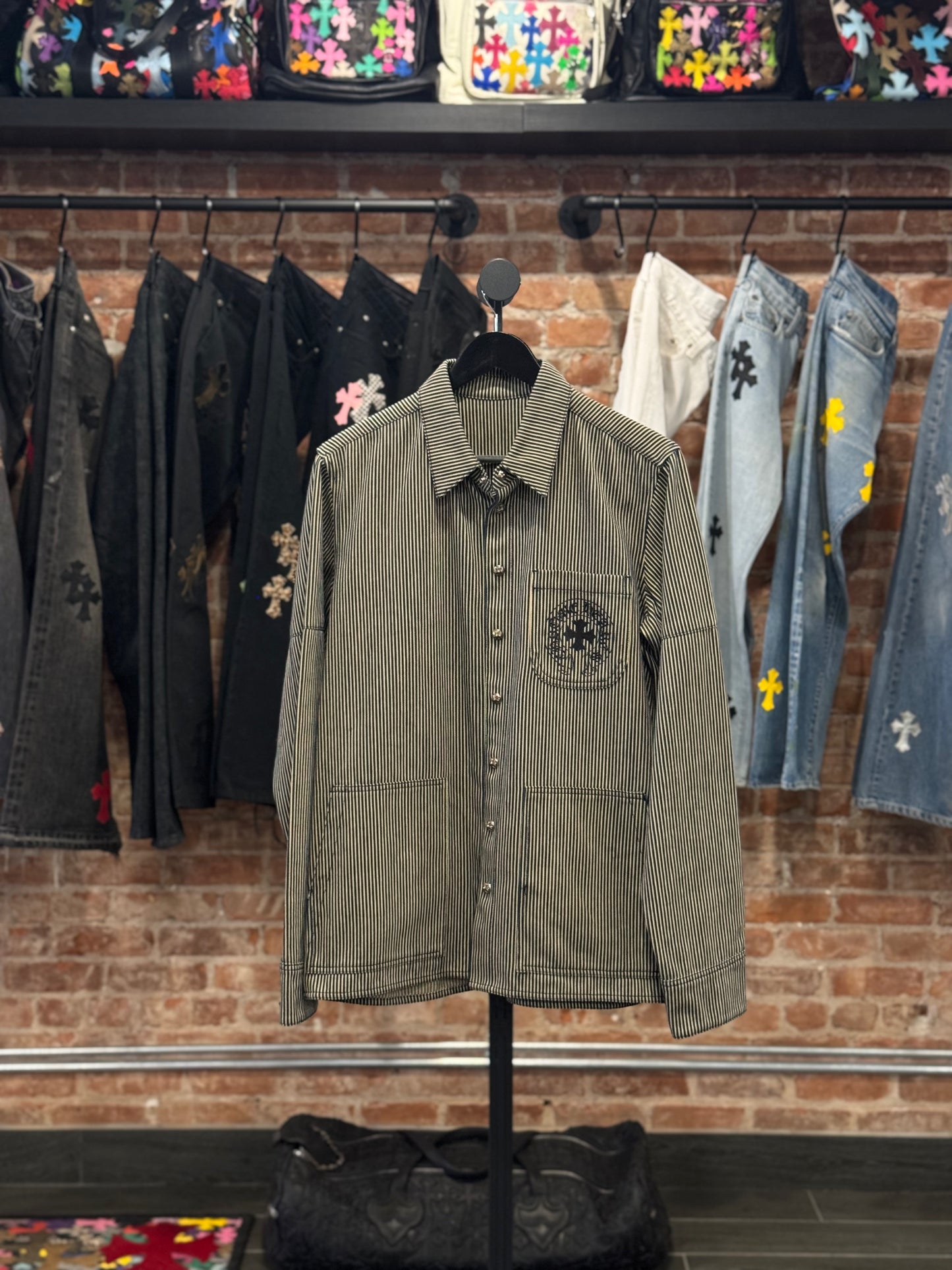 Chrome Hearts Hickory Stripe Work Jacket