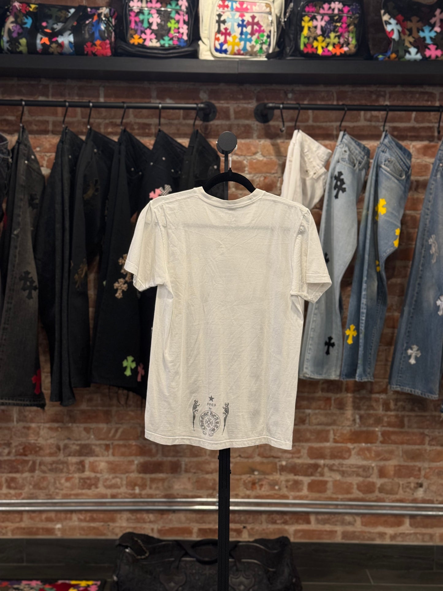 Vintage Chrome Hearts White Foti Flag T-shirt