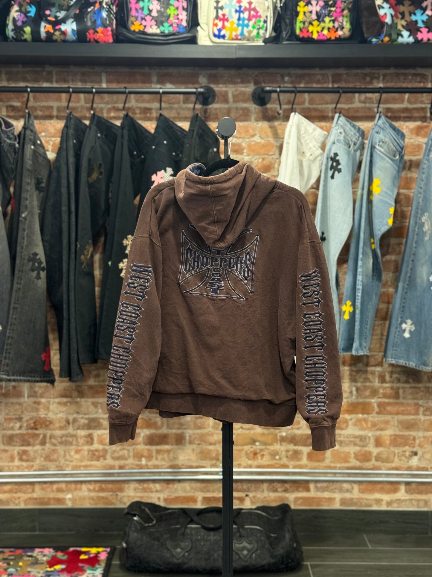 Vintage West Coast Choppers Brown Thermal Zip-Up