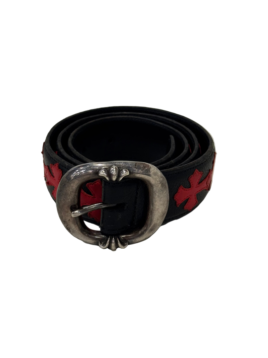($17,325) Chrome Hearts Red Cross Patch Gunslinger Belt