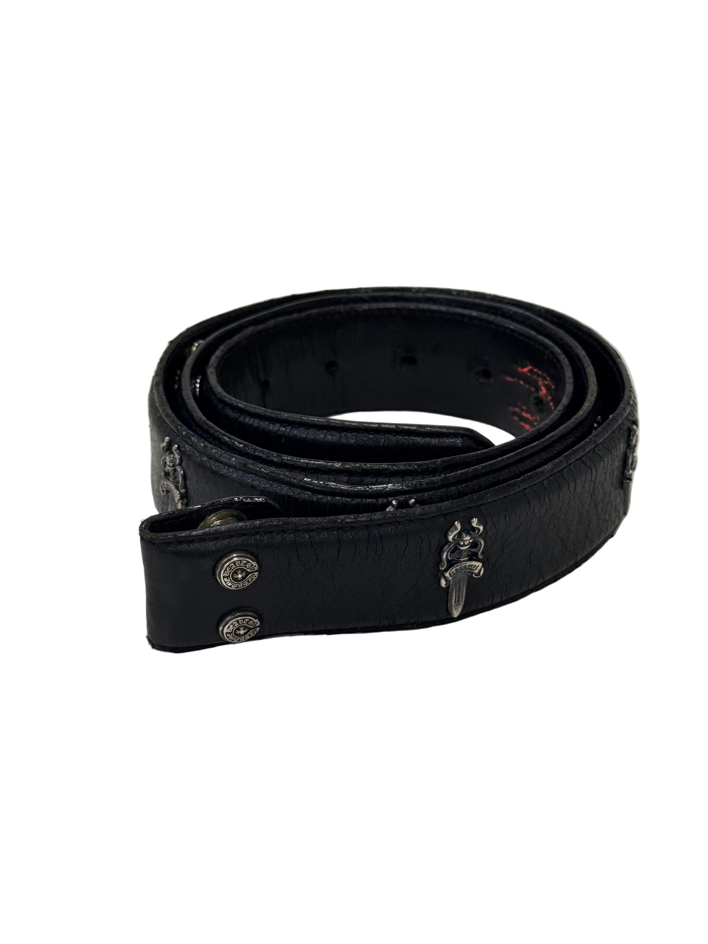 Chrome Hearts Silver Dagger Belt Strap