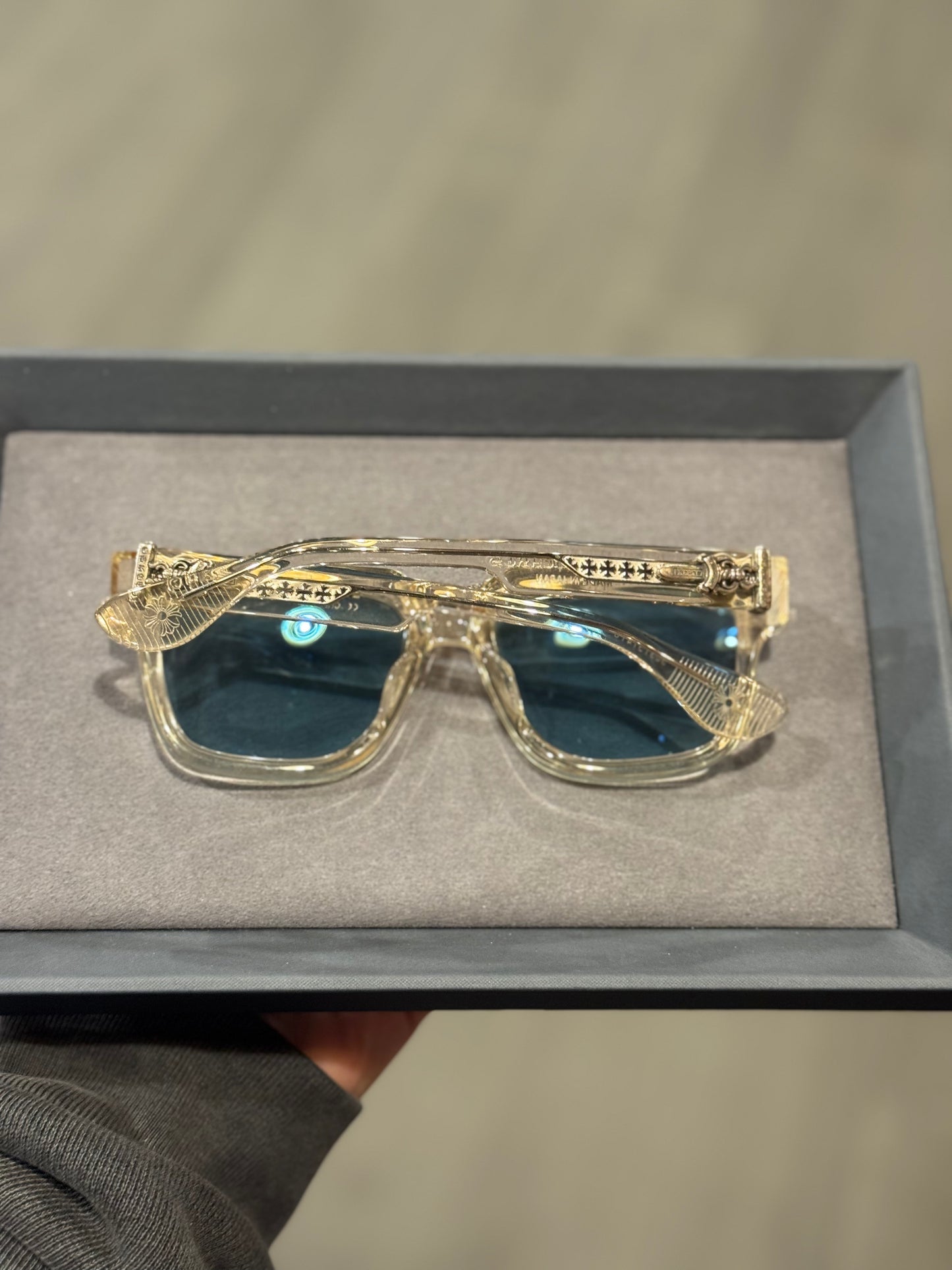 Chrome Hearts BOX OFFICER White Glasses