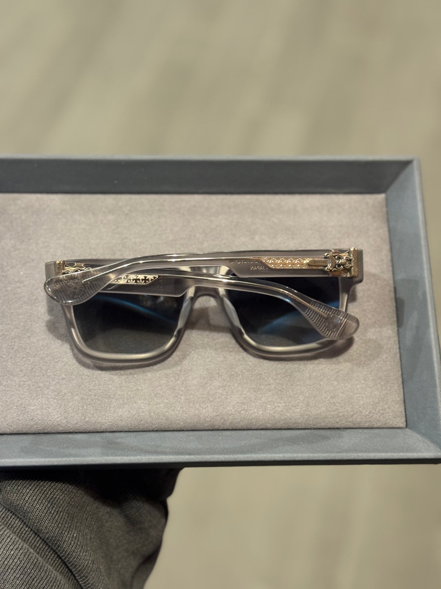 Chrome Hearts BOX OFFICER Grey Sun Glasses