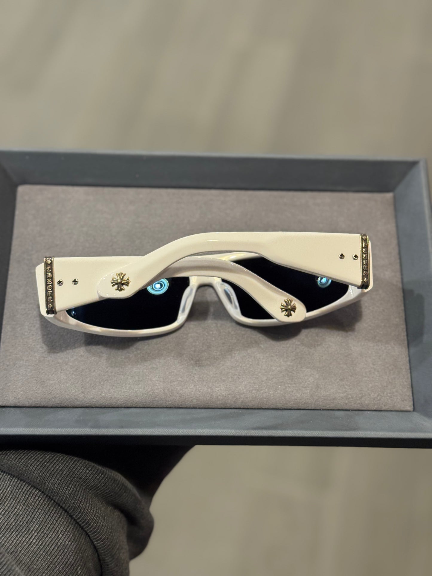 Chrome Hearts PORNY White Sun Glasses