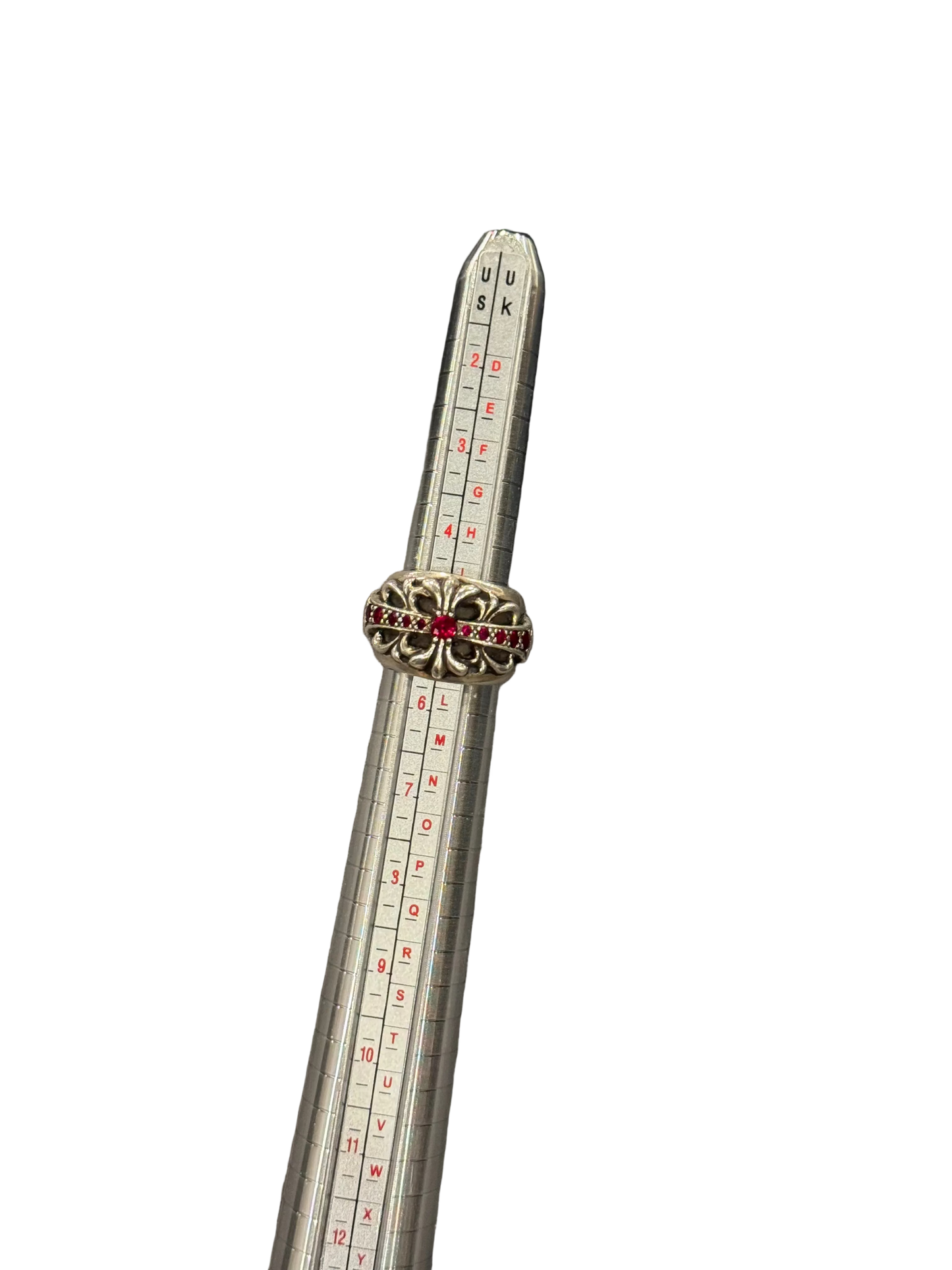 Chrome Hearts Ruby Floral Ring