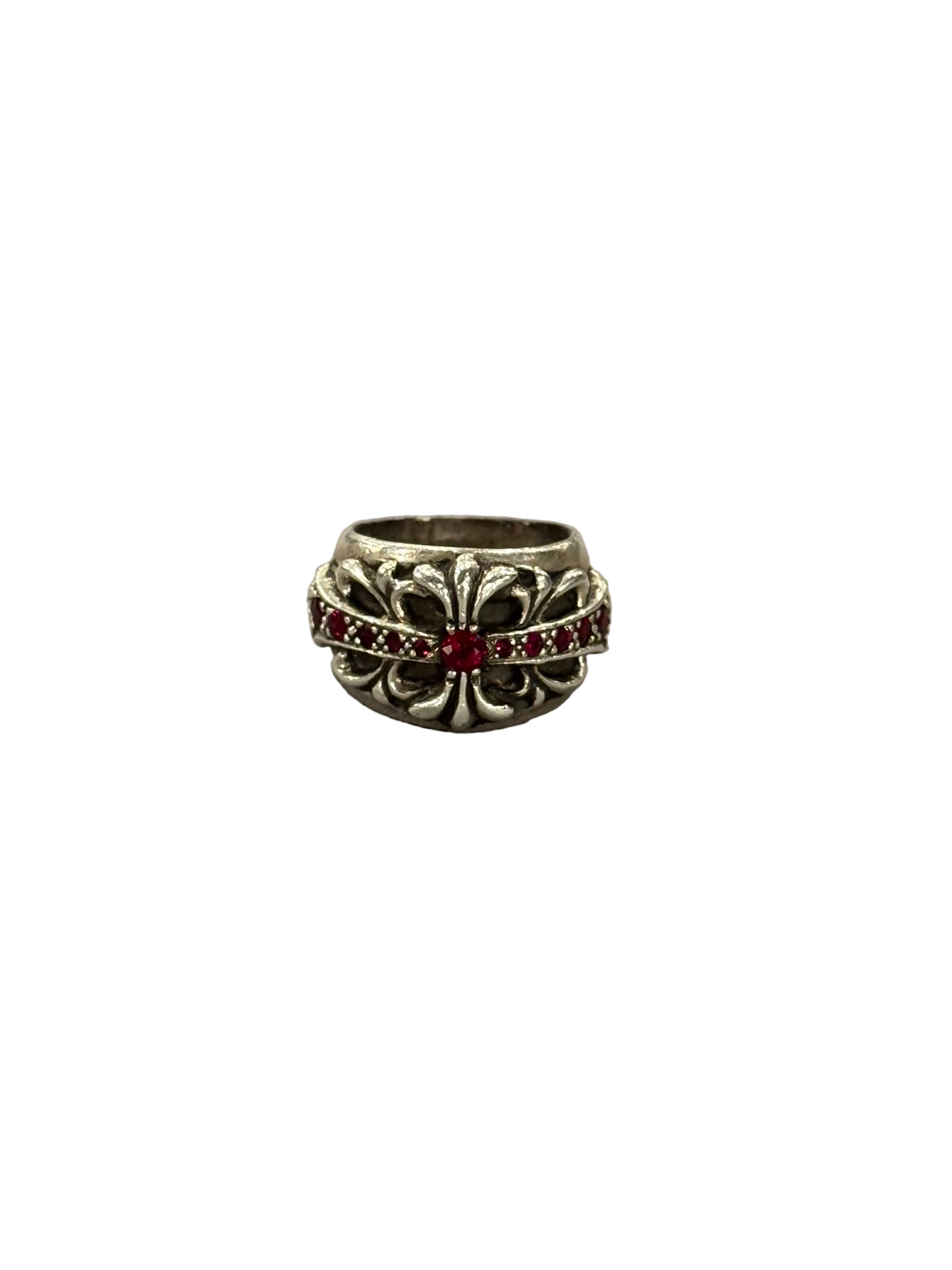 Chrome Hearts Ruby Floral Ring