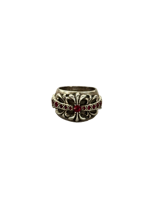 Chrome Hearts Ruby Floral Ring