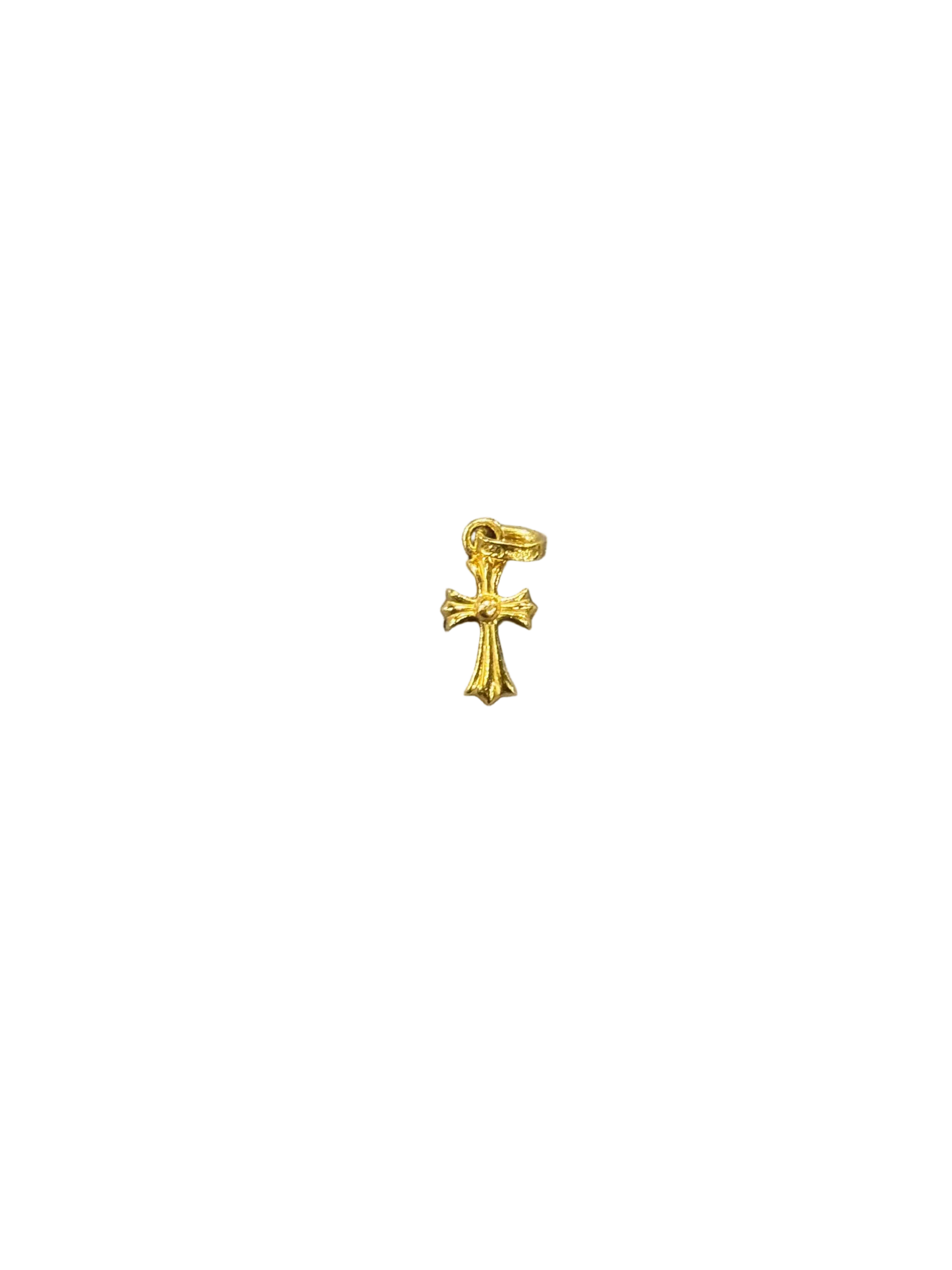 Chrome Hearts Ruby Baby Fat Gold Pendant