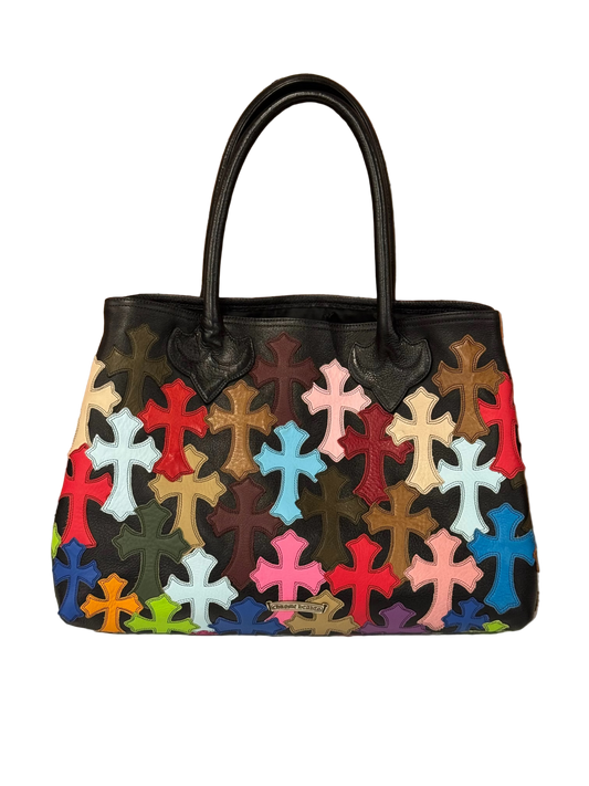($35,700) Chrome Hearts Multi Color Cross Patch Tote Bag