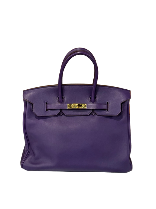 Hermes Epsom Purple Birkin 35