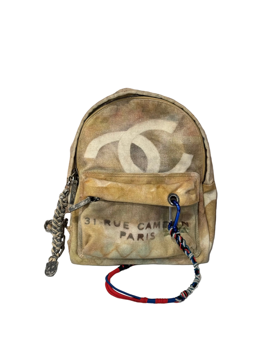 ($11,025) Chanel Graffiti Canvas Backpack