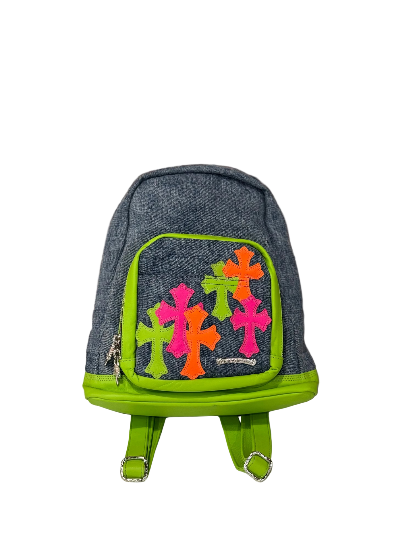 Chrome Hearts Cross Patch Denim Backpack