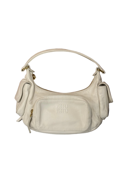 Miu Miu Nappa Leather Pocket Shoulder Bag