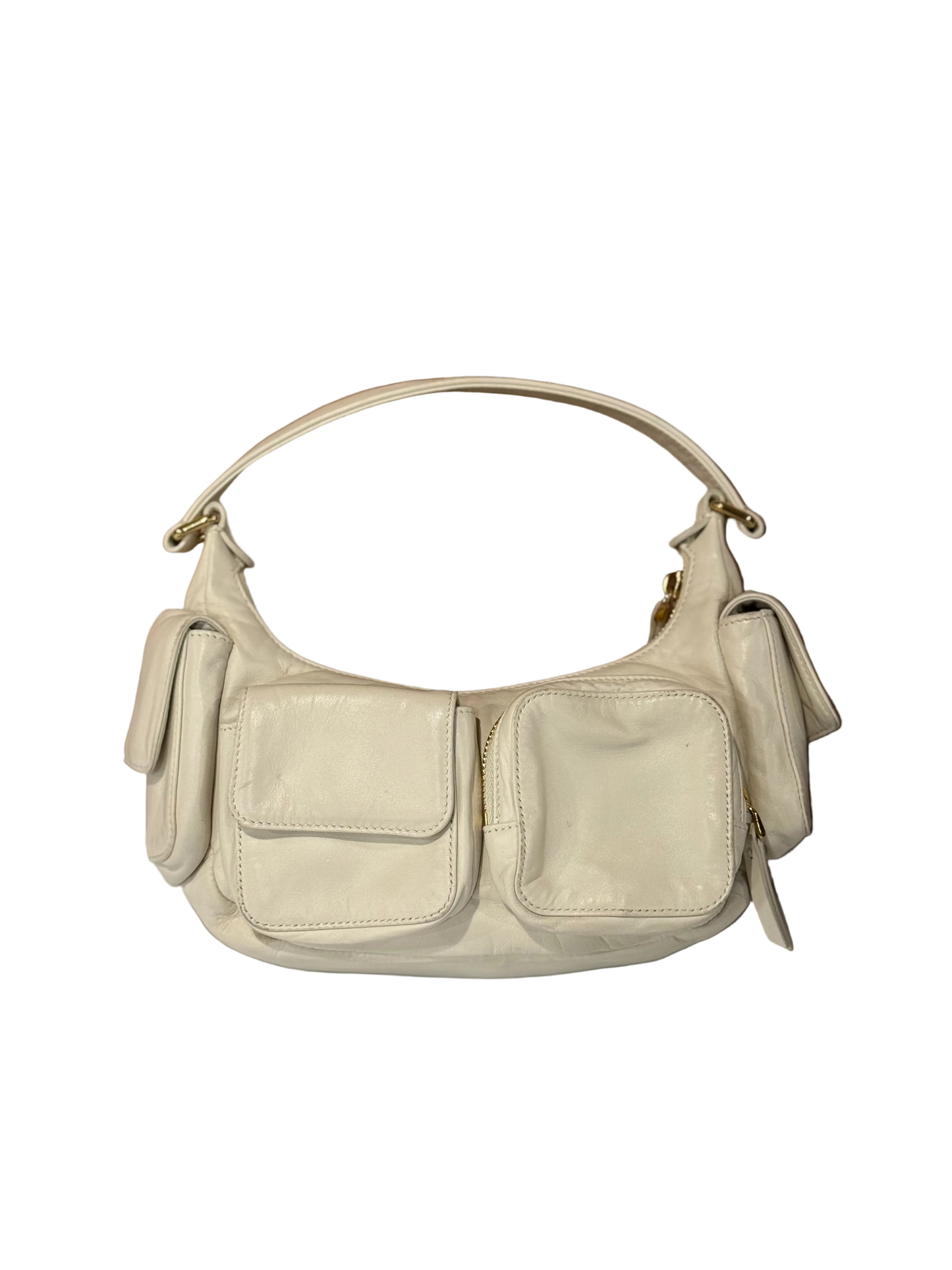 Miu Miu Nappa Leather Pocket Shoulder Bag