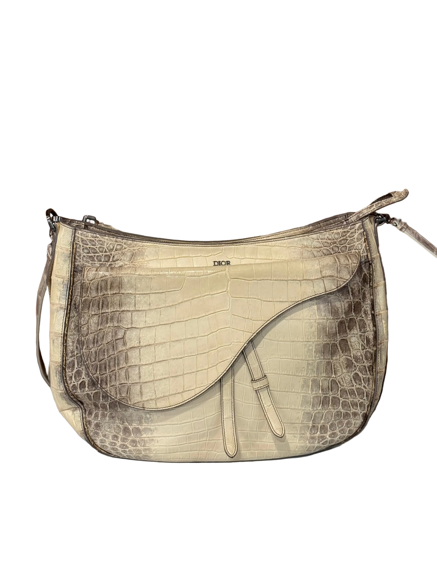 ($16,275) Dior Himalayan Crocodile XL Saddle Bag