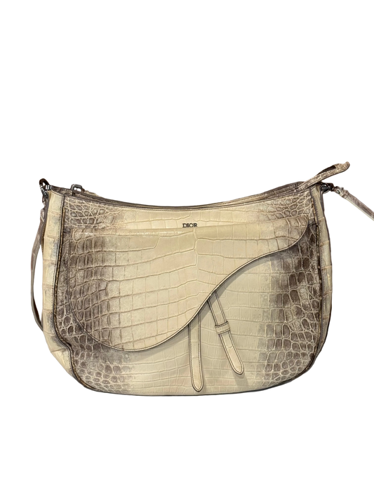 ($16,275) Dior Himalayan Crocodile XL Saddle Bag
