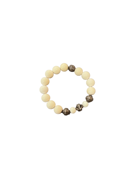 Chrome Hearts White Bead Bracelet