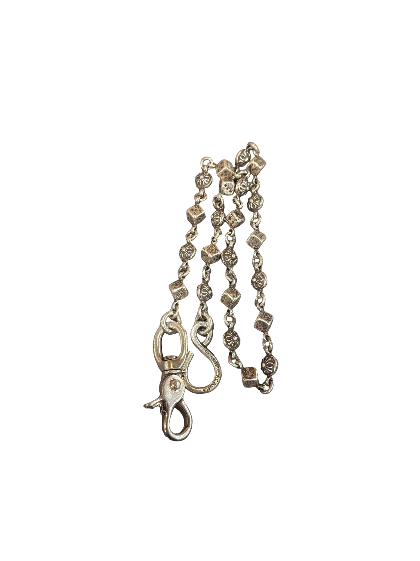 ($12,600) Chrome Hearts Dice Cross Ball Wallet Chain